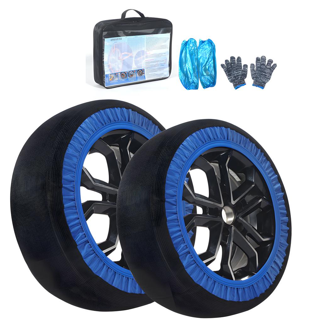2Pcs Universal Tire Snow Socks for Tire Car SUVs and Trucks Antislip Solution Providing Safe Traction