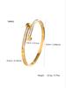 French Elegant Stainless Steel Cinquefoil, Double Stud Zirconia Bangle, Openwork Flower Bracelet Jewellery Set