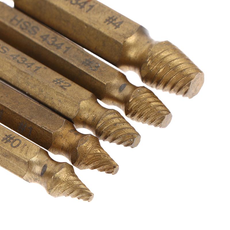 4/5 Stück Mehrzahn-Extraktorbohrer Gebrochener Beschädigter Schraubenextraktor Bohrer Speed Out Bolzenextraktor Bolzenbolzenentferner Werkzeuge