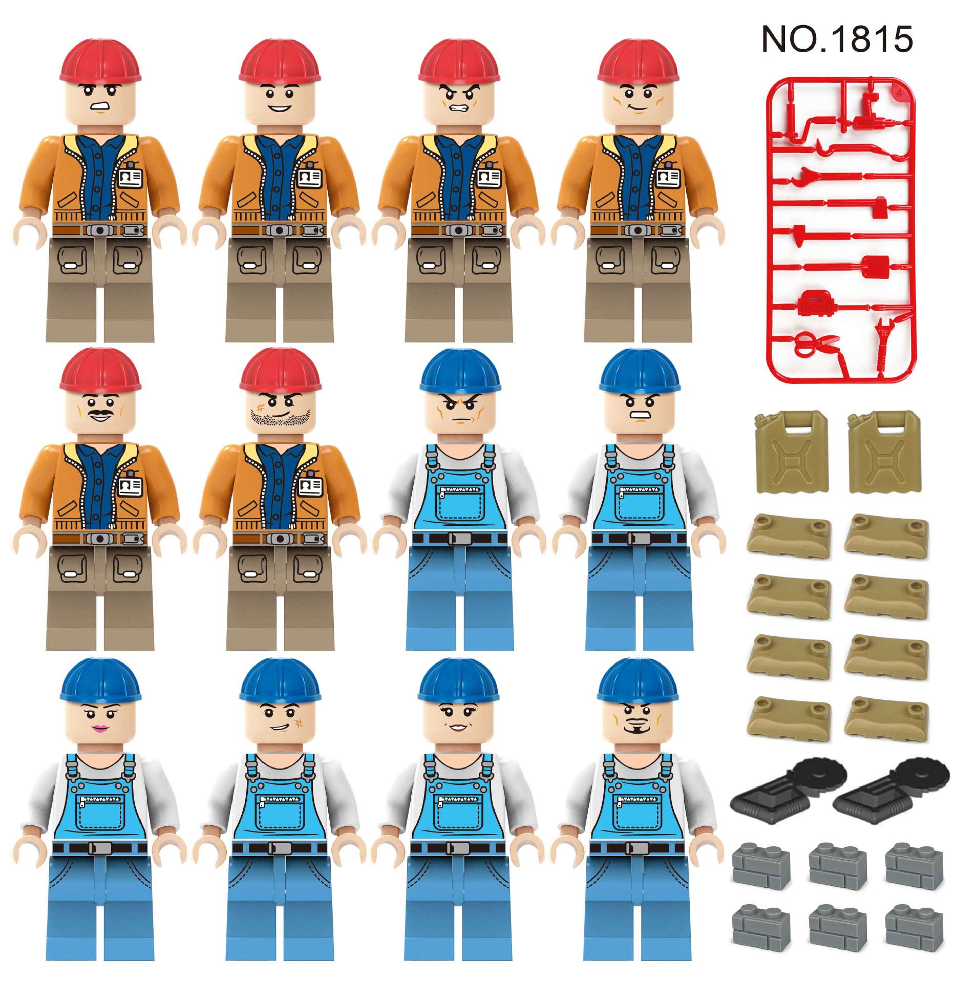 

Happy Farm Doll 1816 Building Brick Accessories Small Children Assembled Educational Toys