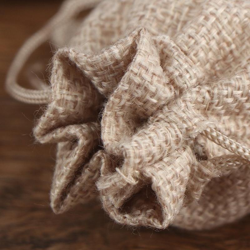 10PCS Drawstring Burlap Bag Jute Gift DIY Wedding Favor Gift Bag For Packaging Candy Chocolate Jewery