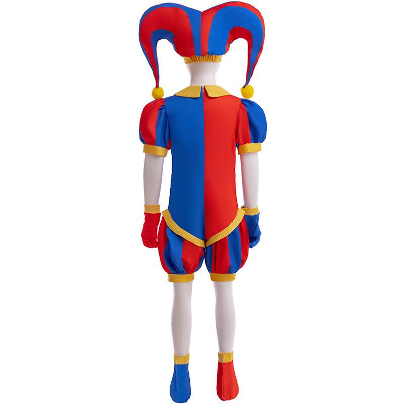 Anime The Amazing Digital Circus Pomni Cosplay Costume Uniform Jumpsuit Hat Bodysuit Human for Adult Kids Costume Cartoon Dress