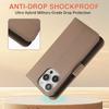 Wallet Case for Apple iPhone 17 ProMax- Zipper Crossbody Adjustable Lanyard Mirror Flip Shockproof Full Cover on iPhone 17/16/15/14/13/12/11/Plus/Pro