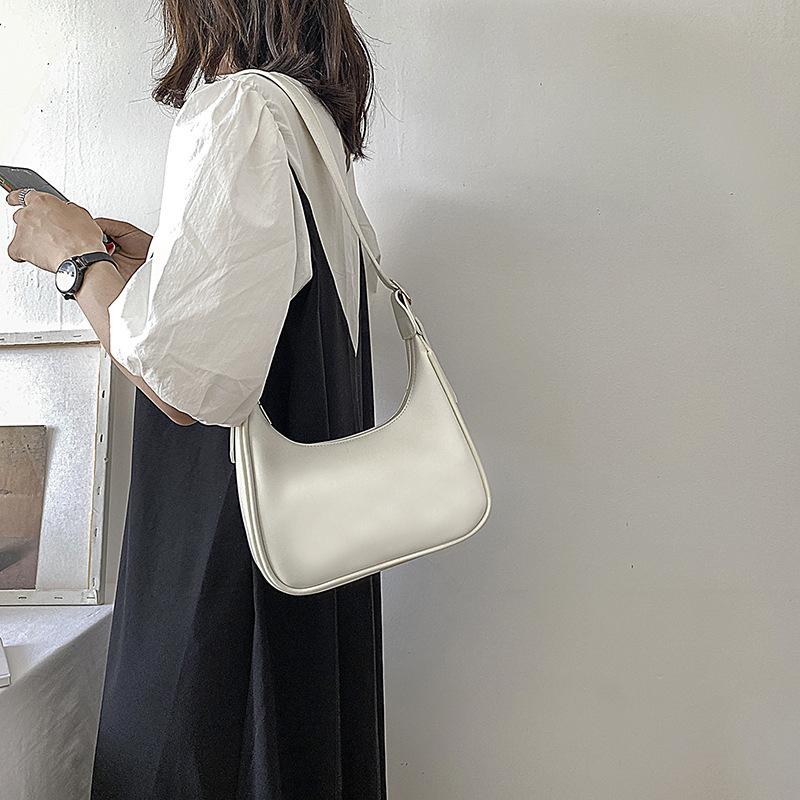 Versatile Women's Bag, Retro Single-shoulder Bag, Fashionable Wide Shoulder Strap Crossbody Bag