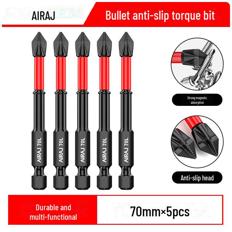 Magnetischer Kreuzschraubendreherkopf aus Wolframstahl, rutschfest, schlagfest, elektrisches Handwerkzeug mit hoher Härte