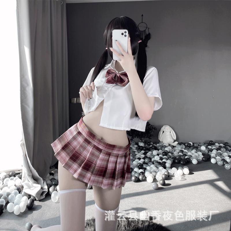Sexy JK Pure Erotic Lingerie Clothing Campus Women's Uniform Passion Flirting Free Temptation Pajama Suit