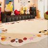 Cartoon Style Living Room Decoration Large Carpet Thick Bedside Rug Irregular Shape Rugs for Bedroom Fluffy Soft Study Floor Mat