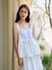 Endeopobeu Cotton Lace Sleeveless Top _ White Mix