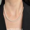 High-quality Glass Pearl Necklace French Retro Collarbone Chain Necklace for Women