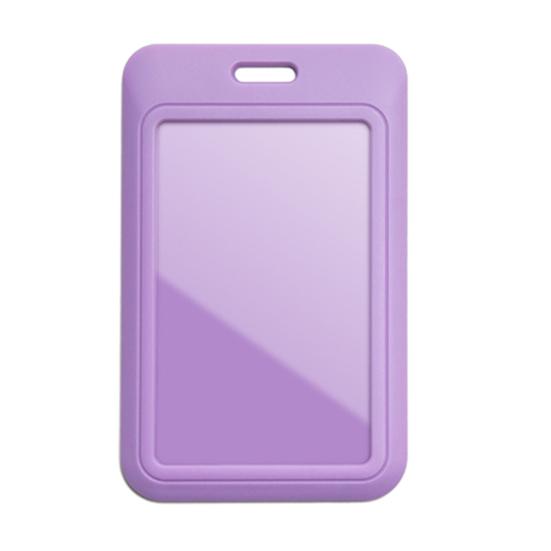 Sliding Badge Holder Vertical Hard Plastic Case Clear Card Protector Pouch for Office School ID Credit