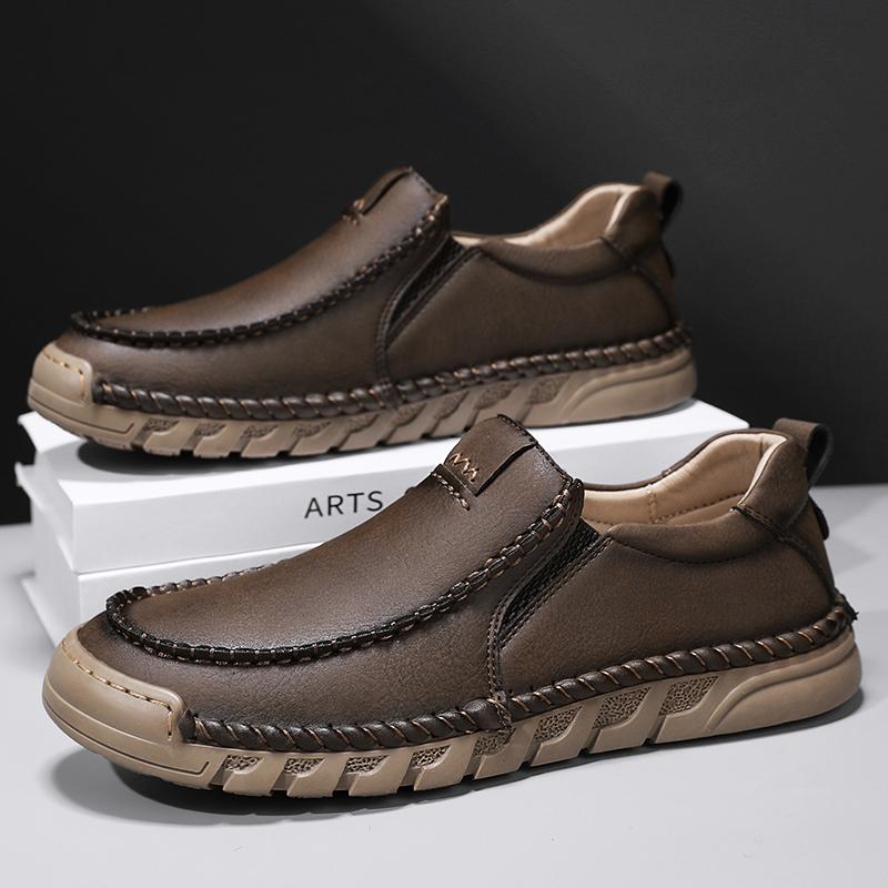 

Модные мокасины мужские туфли без застежек формальные деловые дизайнерские роскошные мужские повседневные кожаные туфли для мужчин 2024 весна осень мужские мокасины 44 кофейный