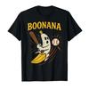 Men's Boonana Baseball Fun Halloween Ghost Banana Print 100% Pure Cotton Short-sleeved T-shirt Top
