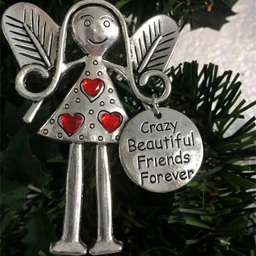 

Сумасшедшие красивые друзья навсегда - украшение в виде ангела, украшение в виде рождественского ангела для друга A