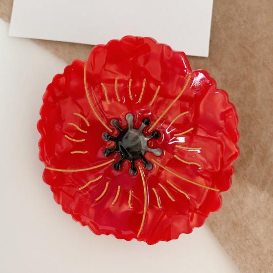 Bright Color Crossing Teeth Big Hair Clip Acetic Acid Tulip Sunflower Shape Bath Hairpin Styling Tool