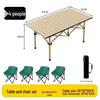 Portable Folding Chair and Table Set for Camping, Fishing, Dining, Street Vendors, Barbecue, and Outdoor Self-Driving Tours.
