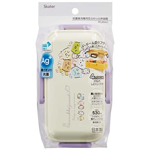 Skater Bento Box Sumikkogurashi Rabbit Rice 530ml Antibacterial Fluffy Dome Lid for Women Made in Japan PFLB6AG-A