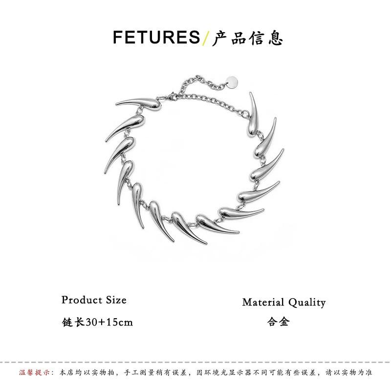 Geometric Asymmetrical Irregular Alloy Pendant Necklace Men Women Hip Hop Streetwear Statement Jewelry