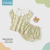 Youqi Baby Girls Summer Floral Short Sleeve & Shorts Set