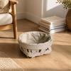 Woven Laundry Basket with Liner Decorative Storage Rigid for Bedroom