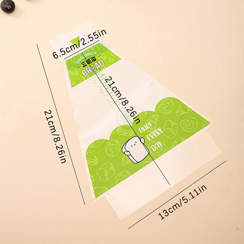 100Pcs Sandwich Plastic Packaging Transparent Triangle Bags For Bread Butty Bags Birthday Party Decoration Treat