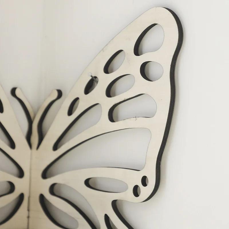 Butterfly Floating Wall Shelf Crystal Shelf Lotus Display Room Ornaments Modern Home Decoration Rack Home Wood Decor Aesthetic