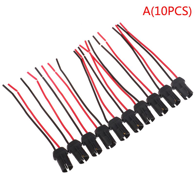 

10 шт. DC12V T10 W5W 194 168 гнездо держателя габаритного фонаря разъем провода жгута лампочек запасные части автомобиля