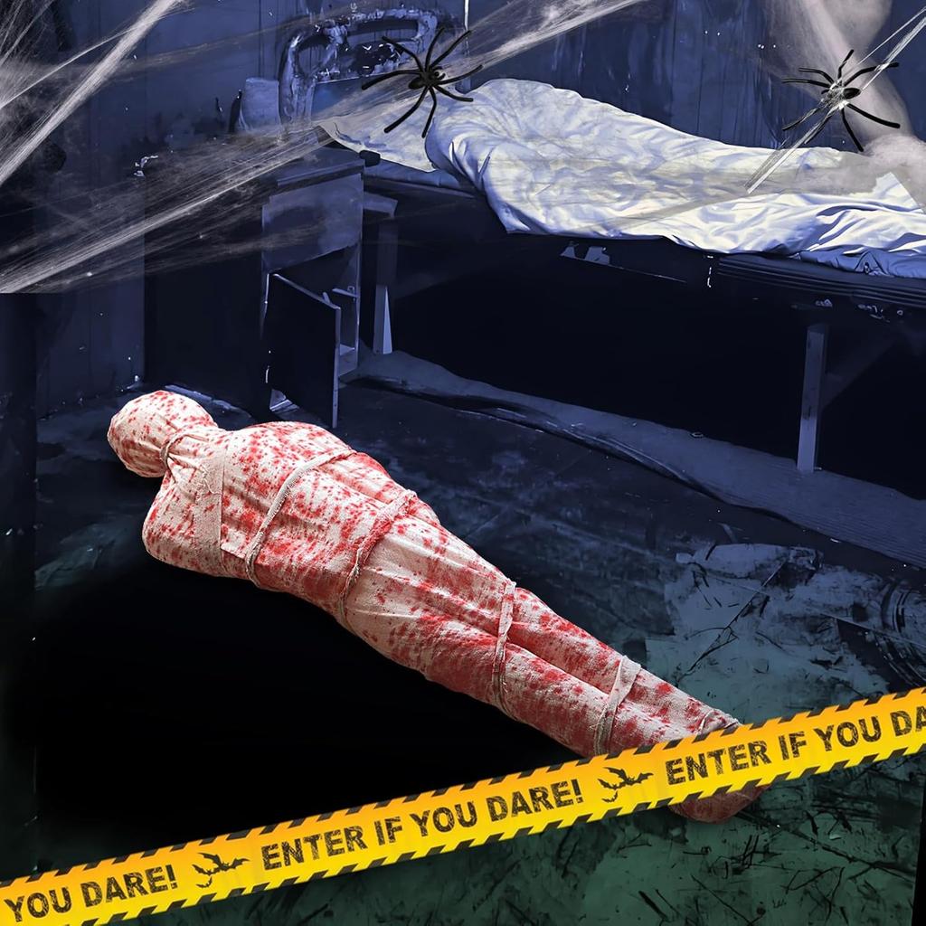 Halloween Lijkzakken Decoraties Buiten Binnen, 60inch Dood Lichaam halloween Hangende Props met, Tapes