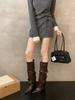 But knee boots women's pointed boots, new high-heeled boots in autumn and winter 2025, Spice Girls stiletto pants boots