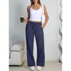 Women's Wide Leg Pants European and American Women Fleece Sweatpants,waist Drawstring Straight Leg Loose Dance Trousers