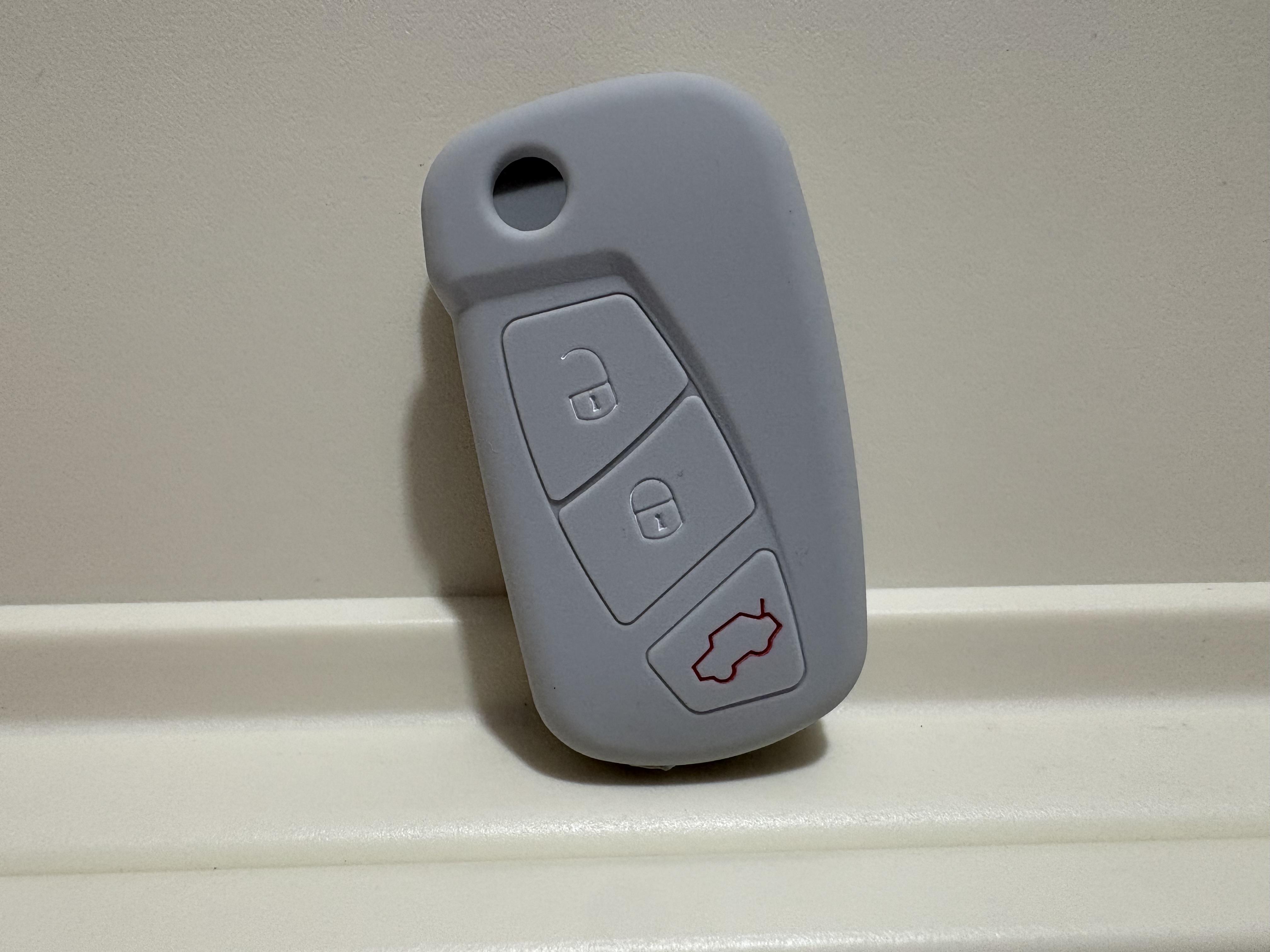 

Silicone Car Key Case Flip Remote Protector Cover Skin Holder For Ford KA MK2 Mondeo Fiesta Focus C-Max GALAXY Fusion MK4 Kuga сірий
