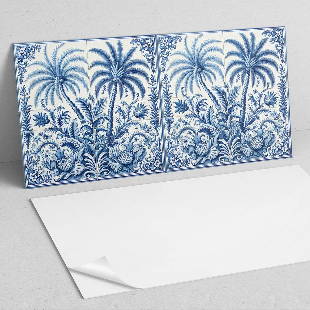 Panel Winylowy Z Wzorem Do Salonu Samoprzylepny 120X60 Cm Tropikalny Wzór Roślinny