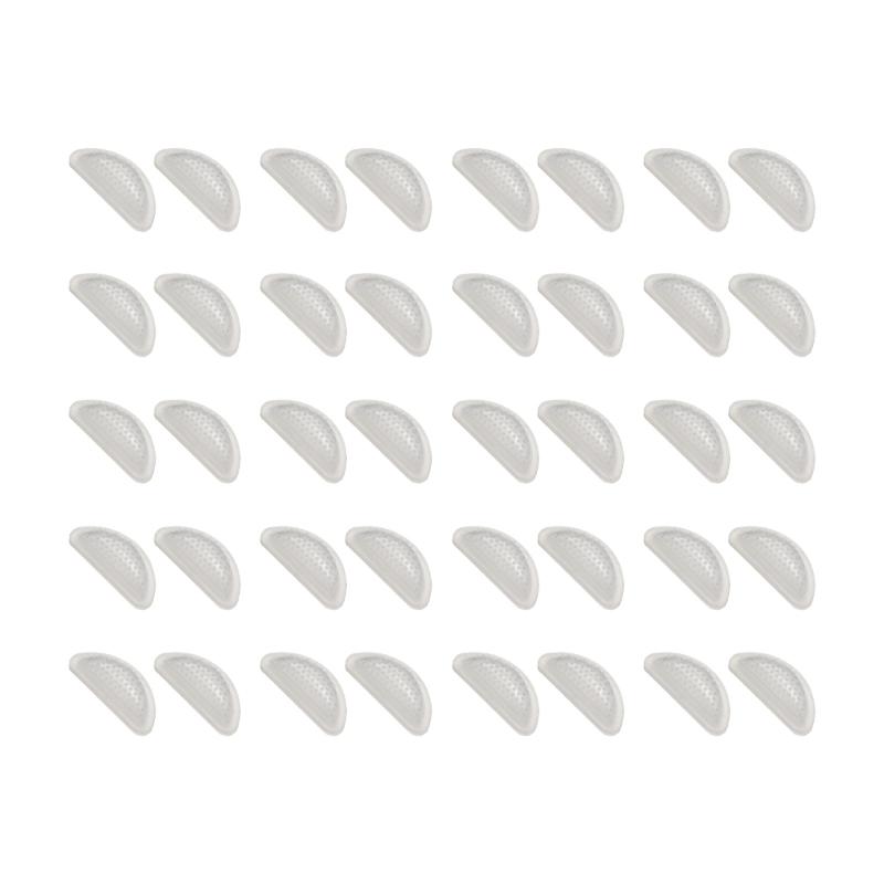 20 Pairs Silicone Nose Pads Silicone Texture for Acetate Frame Glasses Soft Comfortable Nonslip Eyewear Accessories белый