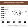 10pcs Square Reading Glasses Women Men Black Blue Grey Purple Anti Blue Light Polycarbonate Lens