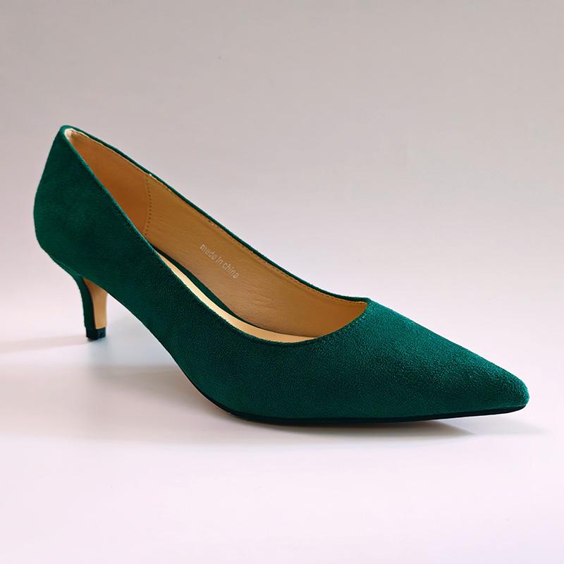 Spring Summer High Heels Women Pumps Party Shoes Elegant Office Lady Middle Heels 5cm Soft Comfortable Daily Wear Black Green Plus Size 42