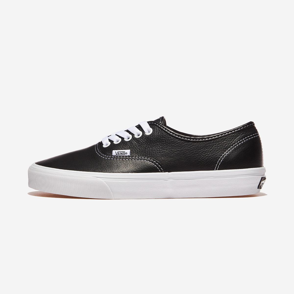 

[Vans] Authentic - Leather Black/True White, VN000CRTBPA, 1010110098, Popular Korean Shoes 225