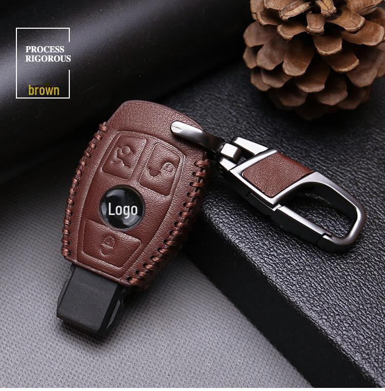 

Кожаный чехол для ключей для моделей Mercedes-Benz: GLK300, GLA260, B-Class, C-Class, S-Class, AMG - Аксессуар для автомобильного ключа