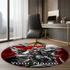 Custom Name Assassin’s Creed Printed Round Rug Carpet Chair Rug Area Rug Entryway Doormats,for Office Chair Living Room Bedroom Kitchen Room.