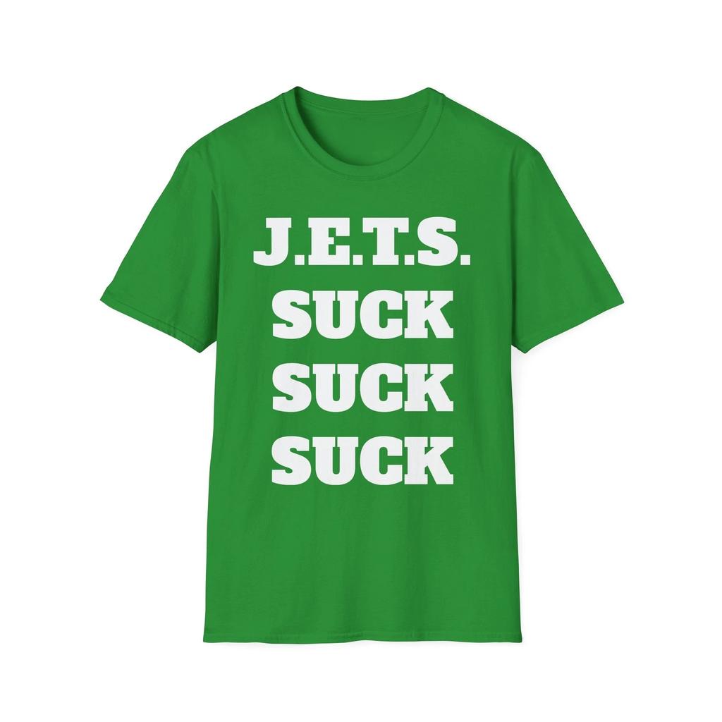 Jets Suck Suck Suck Football Softstyle T-Shirt - Sports Tee, Gift for NFL Fans