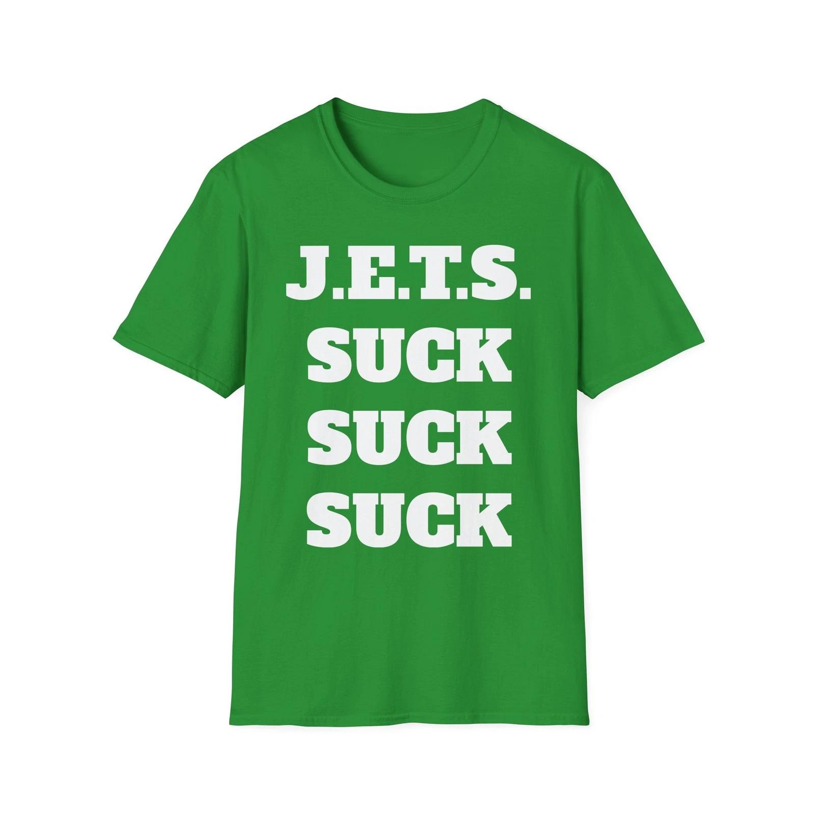 Jets Suck Suck Suck Football Softstyle T-Shirt - Sports Tee, Gift for NFL Fans L