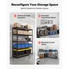 VEVOR Storage Shelves, 5-Tier Adjustable, 1360.8kg Capacity, Heavy Duty Garage Storage Shelving Unit, Metal Utility Rack Shelf