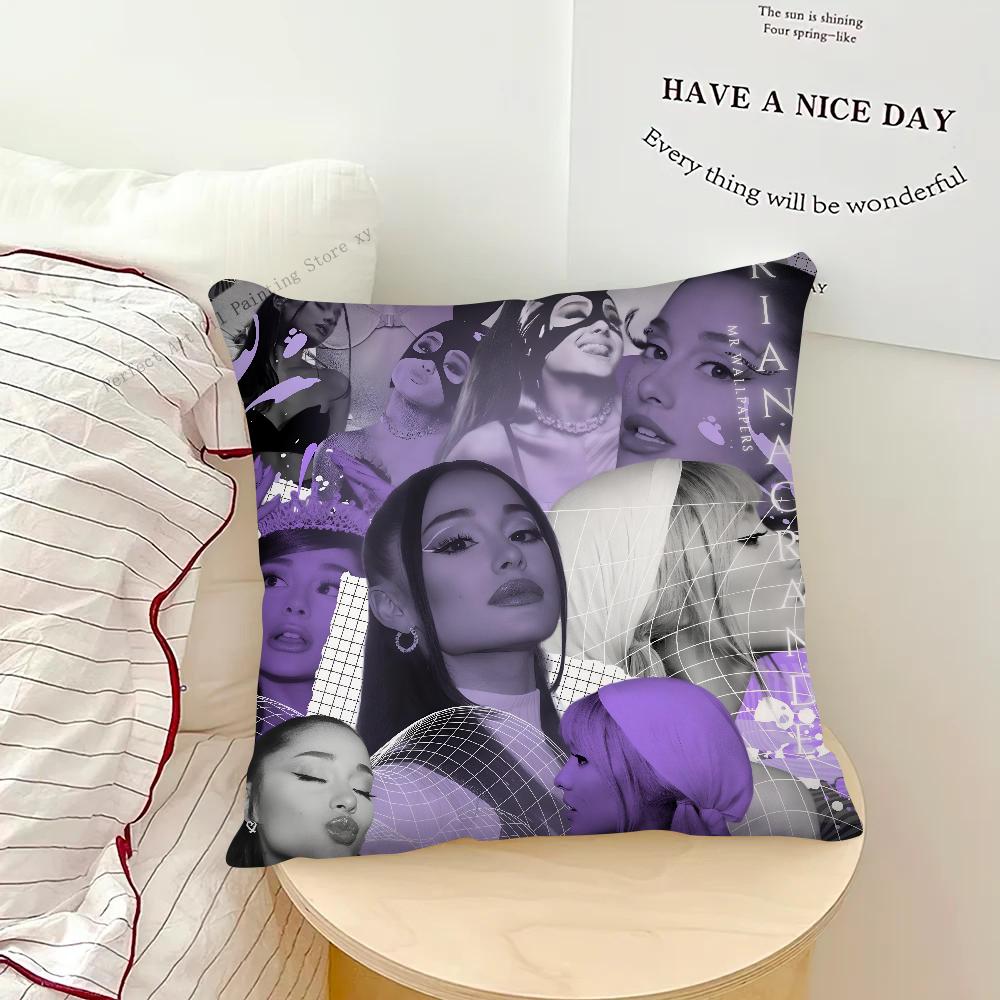 A- Arianas Singer G-Grande Pillow Case Square Pillow Bedroom Sofa Leisure Comfort Cushion Car Living Room Home Decoration