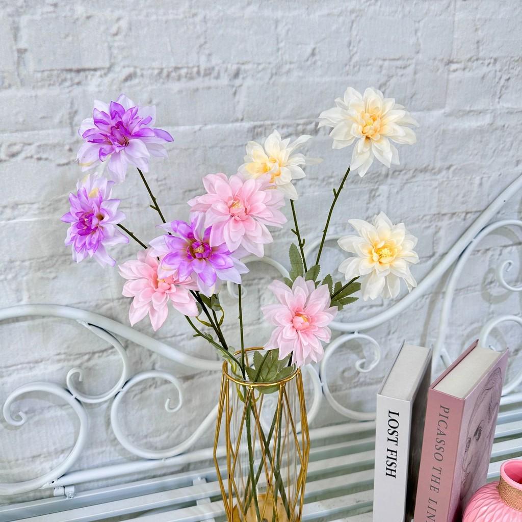 Artificial Flower Dahlia Wedding Hotel Restaurant Desktop Decoration Ornament