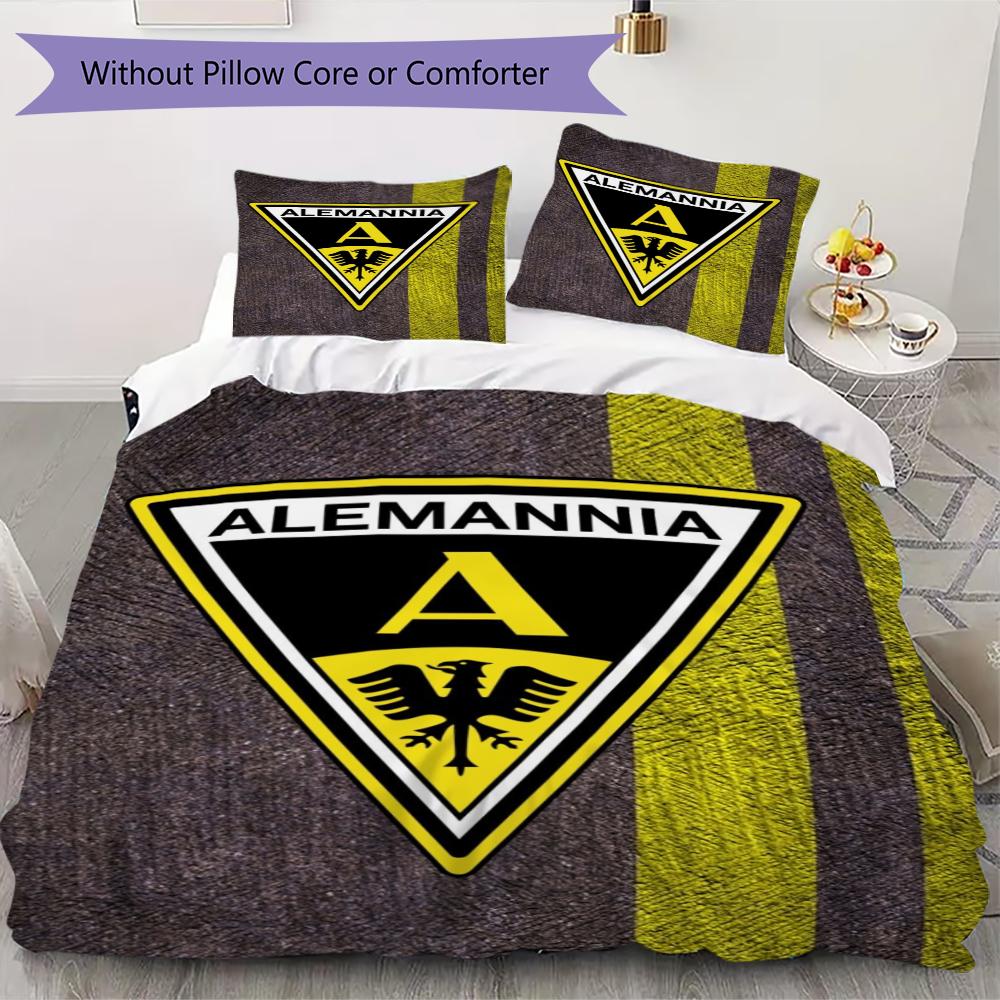 Alemannia Aachen Pattern Bedding,Quilt Set Quilt Cover Pillowcase Home Birthday Gift(1 * duvet cover + 2 * pillowcase, without core)_lx