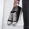 Shoes For Women Low-Top Vulcanized Canvas Platform Sneakers Black Flats Tennis Female Classic Student Small Couples Skateboard
