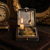 Mechanical Candle Box, 19 Century Vintage Wind-Up Pocket Igniter & Candle Holder, Retro Brass Victorian Flame Igniter Candle Box with Mechanical Riser