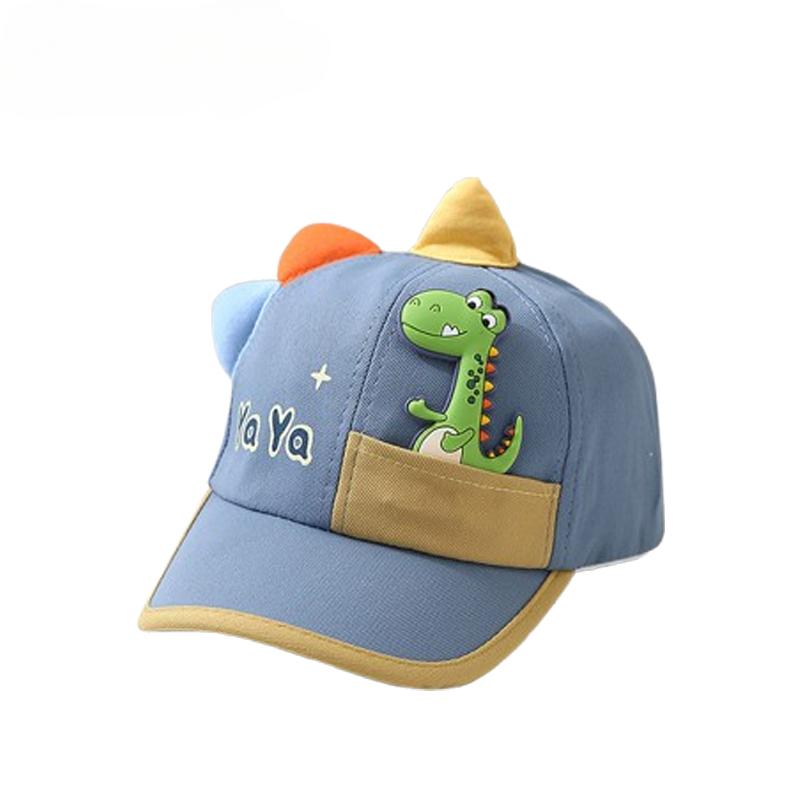 

Детская весенняя бейсболка Шляпа-козырек для мальчиков и девочек Шляпа с козырьком-утконосом Динозавр Солнцезащитная шляпа для детей 1-3 лет 50cm fit 1-3Y синий