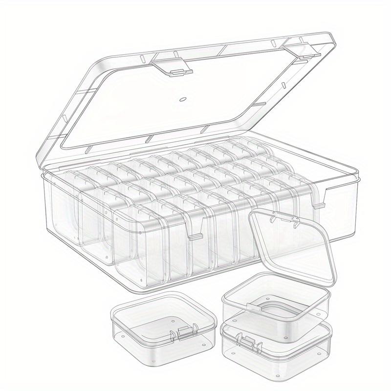 31pcs 1 Large Box + 30 Small Boxes Transparent Plastic Storage Box with Small Storage Containers - Bead Storage Container Box