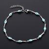 4mm Stainless Steel Bone Turkish Evil Eye Link Hand Chain Bracelet for Women Girl Wristband Anklets Metal Jewelry Summer Gift