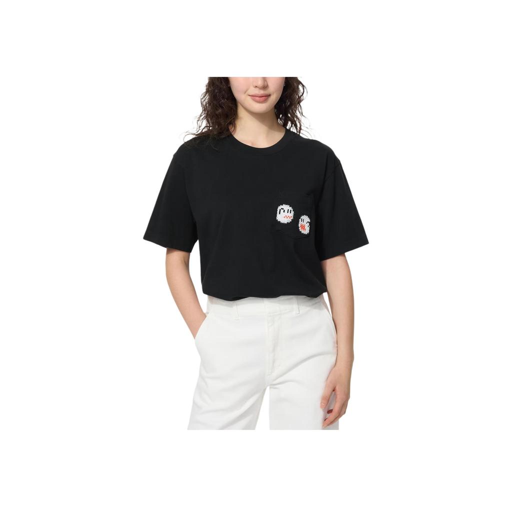 UNIQLO Super Mario Collaboration Loose Casual Short Sleeve T-Shirt With Multi-Pocket Embroidery On The Chest Men tops 481024-09