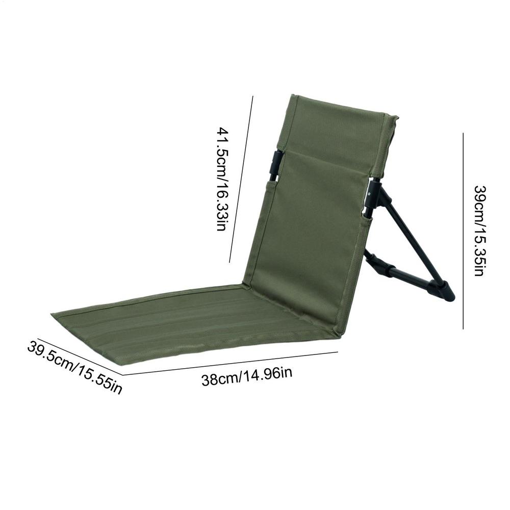 Camping Floor Chair Oxford Fabric Folding Beach Sit Mat with Back Support Lightweight Travel Lounge Chair For Camping Fishing